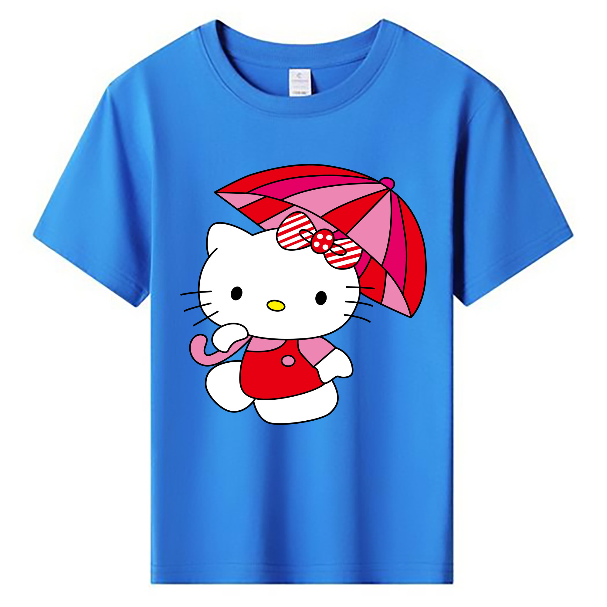 （画像用） Hello Kitty ハローキティ 綿100％キッズTシャツ（フロントプリント）